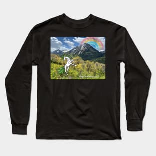 Magic in the Wild: Lily Lake Trail in Marble Colorado | Dancing Uniquorns by Mellie Long Sleeve T-Shirt